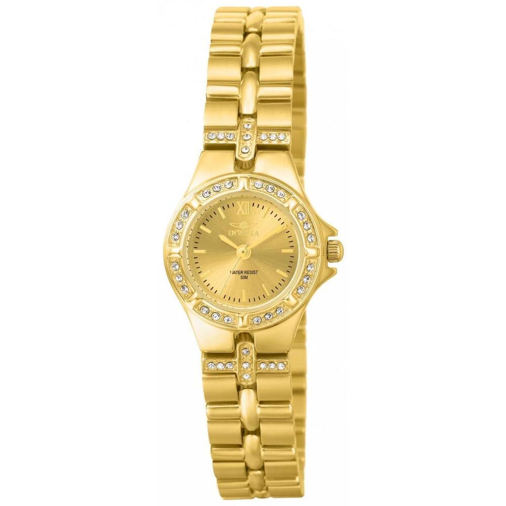 Invicta 0134 Wildflower Quartz Gold Dial Watch